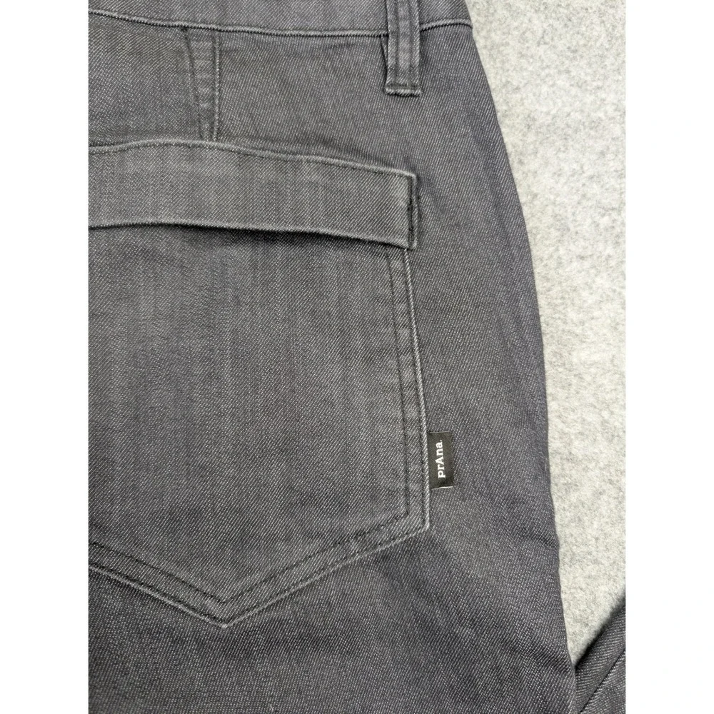 Prana Women Charcoal Gray Organic Cotton Stretch Straight Leg Pants Size 8‎ RG